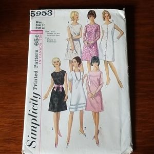 vintage 1960s simplicity sewing 5953 misses A-line